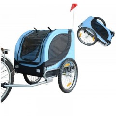 Prívesný vozík za bicykel pre psa | modro-čierny č.2
