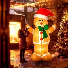 Nafukovací vánoční dekorace, perníček s mašlí | vícebarevná č.2