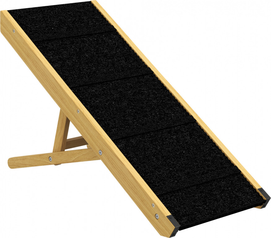 Skládací rampa pro psy 83,5 x 35 x 47,5 cm | přírodní