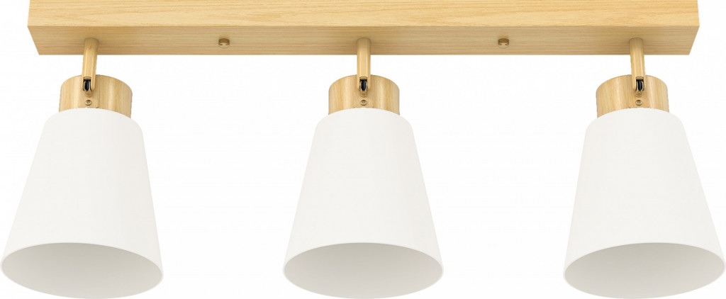3-světelné stropní svítidlo s dvojitou montáží | přírodní + krémové