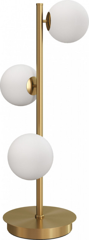Stolní lampa se 3 kulovými stínítky | mosaz + krémová