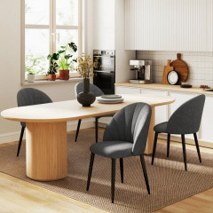 Sametové jídelní židle, 4 kusy | tmavě šedé č.1