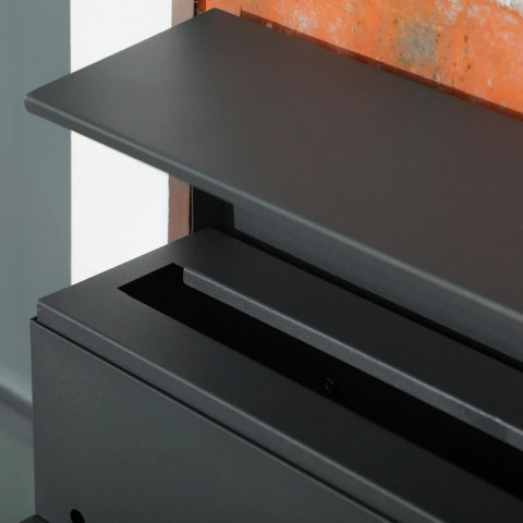 Nástěnná poštovní schránka 37 x 10,5 x 37 cm | tmavě šedá č.3