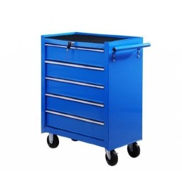Dielenský vozík na náradie s 5 zásuvkami | modrý č.2