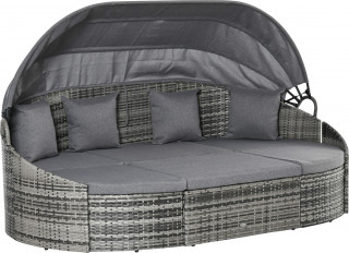 Luxusní ratanový sluneční ostrůvek se stříškou 230 x 145 x 80 cm č.1