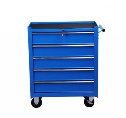 Dielenský vozík na náradie s 5 zásuvkami | modrý č.3