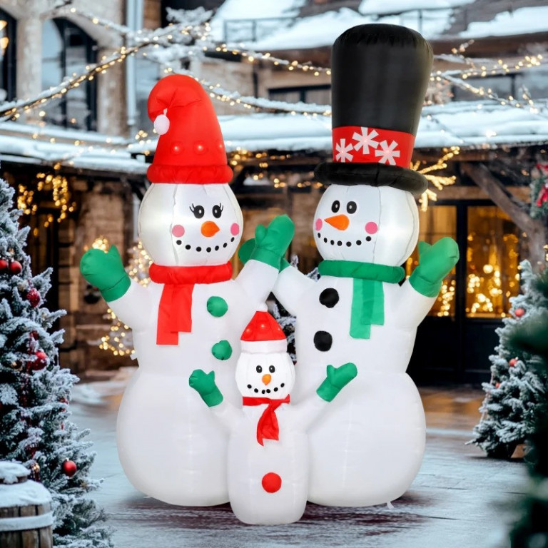 Nafukovací sněhulák, 1,8 m | vícebarevný