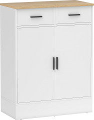 Komoda se 2 zásuvkami a nastavitelnou policí | bílá