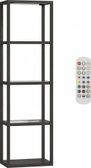 Stojací lampa se skleněnými policemi | černá č.1