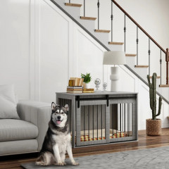 Klec pro psy s posuvnými dveřmi 98 x 58 x 61 cm | šedá č.2