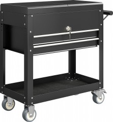 Vozík na nářadí se 2 zásuvkami | černý