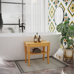 Koupelnová protiskluzová a voděodolná sprchová stolička | přírodní č.1