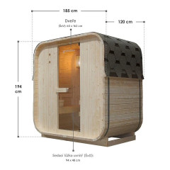 Sudová sauna Nolvik | 120 x 185 x 194 cm č.2