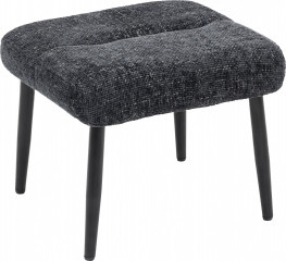 Čalouněný taburet s ocelovými nohami | tmavě šedý č.1