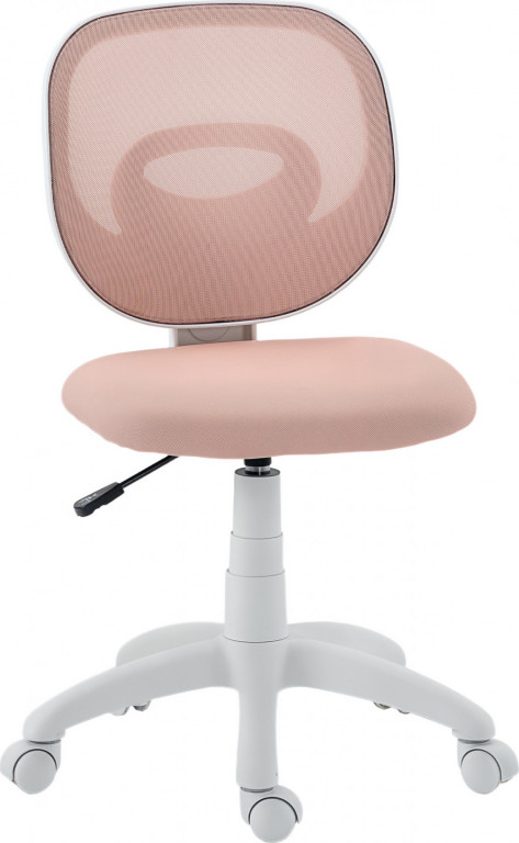 Ergonomická kancelářská židle s opěradlem ve tvaru C | růžová