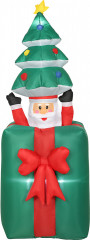 Nafukovací vánoční dekorace, dárek se Santou | vícebarevná č.1