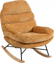 Houpací křeslo na křížených nohách | žluté č.1