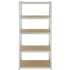 Robustní regál stříbrný | 200 x 100 x 60 cm č.3