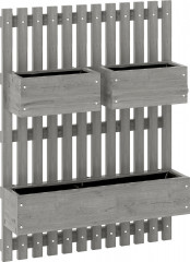 Vyvýšený záhon z masivního dřeva 60 x 16 x 80 cm | šedý č.1