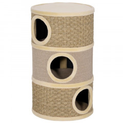 Třípatrové škrabadlo pro kočky | khaki+hnědá č.2