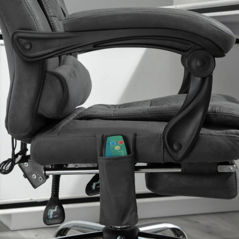 Křeslo s masážní funkcí 65 x 70 x 111-119 cm | šedé č.11