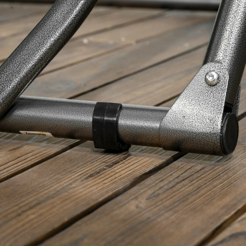 Stojan na houpací síť, 290 x 92 x 88 cm | černý + stříbrný č.6