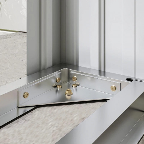 Regál na palivové dřevo 150 x 66,5 x 150 cm | tmavě šedý č.6