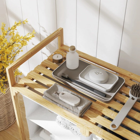 Koš na prádlo se 4 přihrádkami | bílý č.6