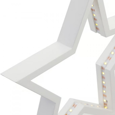 LED dřevěná hvězda | bílá č.6