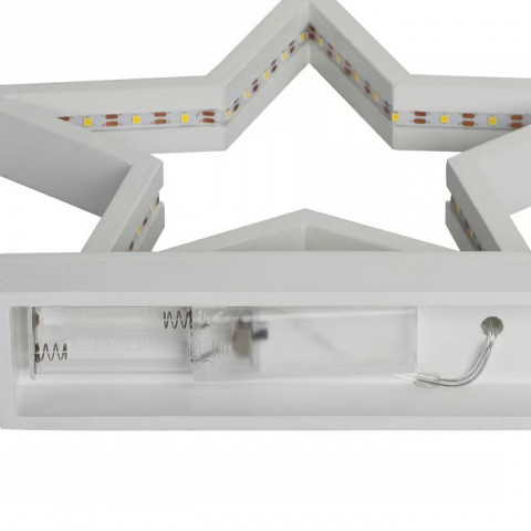 LED dřevěná hvězda | bílá č.7