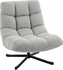 Moderní čalouněné křeslo se zkříženými nohami | světle šedé