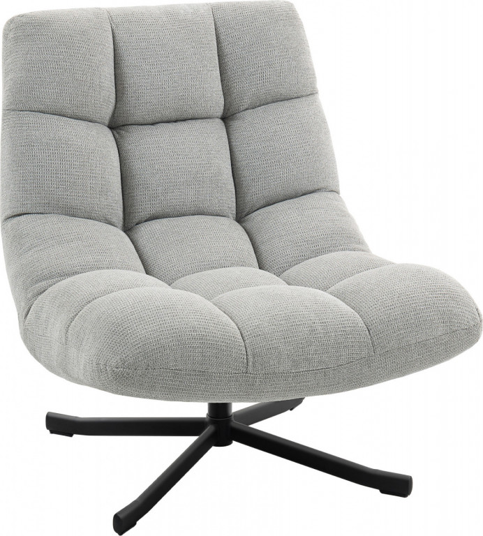 Moderní čalouněné křeslo se zkříženými nohami | světle šedé