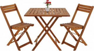 3dílná skládací zahradní sedací souprava z akáciového dřeva