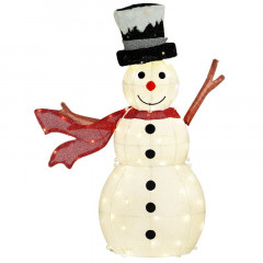 Vánoční dekorace sněhulák s 78 LED světýlky č.3