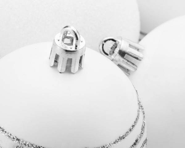 Vánoční ozdoby sada 24 kusů | bílé č.8