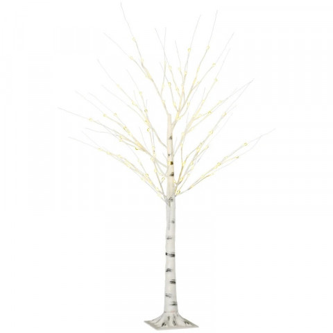 Dekorační bříza s LED diodami | bílá č.3