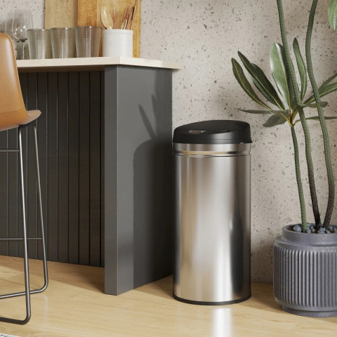 Odpadkový koš se senzorem 42 litrů | stříbrný č.2