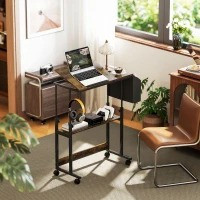 Výškově nastavitelný psací stůl 92 x 40 cm | hnědý