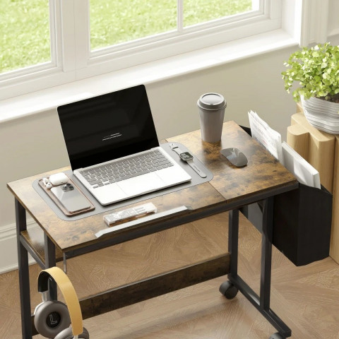 Výškově nastavitelný psací stůl 92 x 40 cm | hnědý č.5