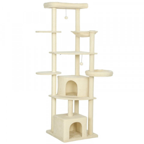 Vysoké škrabadlo pro kočky, 200 cm | béžové č.4