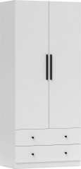 Dvoudvéřová šatní skříň 79 x 43 x 180 cm | bílá