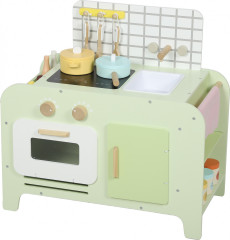 Dětská kuchyňka z MDF se 15 doplňky | zelená č.1