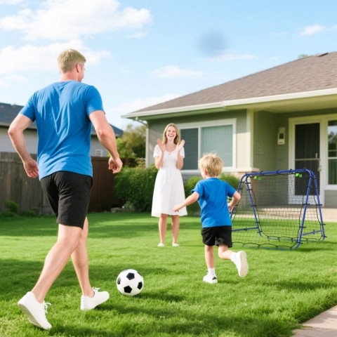 Oboustranná odrazová branka 100 x 95 x 90 cm | modrá č.8