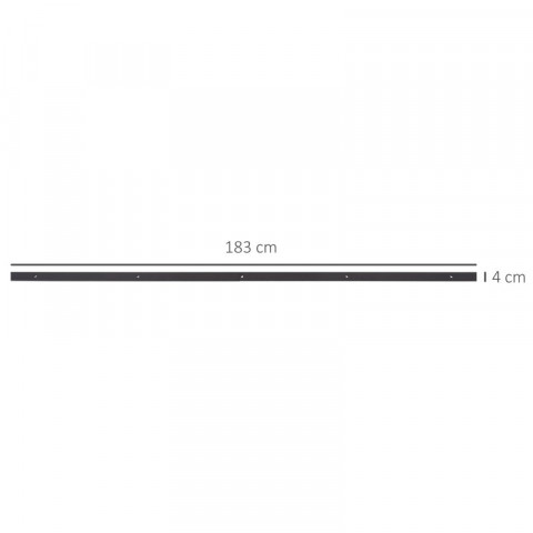 Sada kování pro posuvné dveře 183 cm | tmavě hnědá č.4