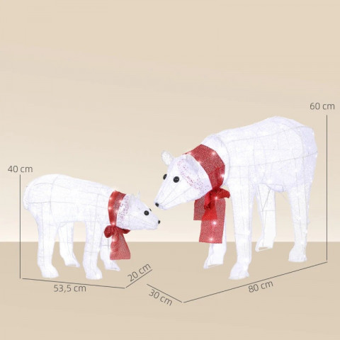 Vánoční dekorace, medvědice s mládětem | vícebarevná č.5