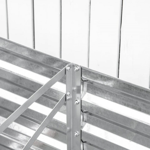 Vyvýšený ocelový záhon, 180 x 90 x 60 cm | stříbrný č.5