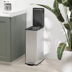 Pedálový odpadkový koš 20 l | stříbrný č.2