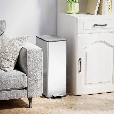 Pedálový odpadkový koš 20 l | stříbrný č.5