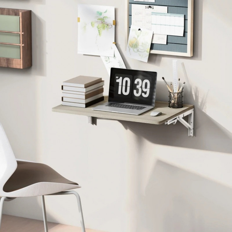 Nástěnný skládací stůl 60 x 40 cm | přírodní