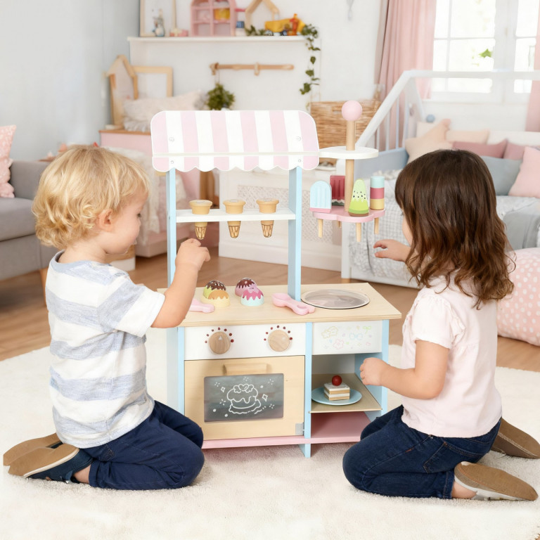 Dětská zmrzlinárna se 17 kusy zmrzliny | vícebarevná